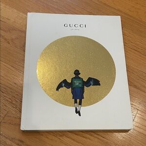 Gucci Art Book with Gold and Blue Design Magazine